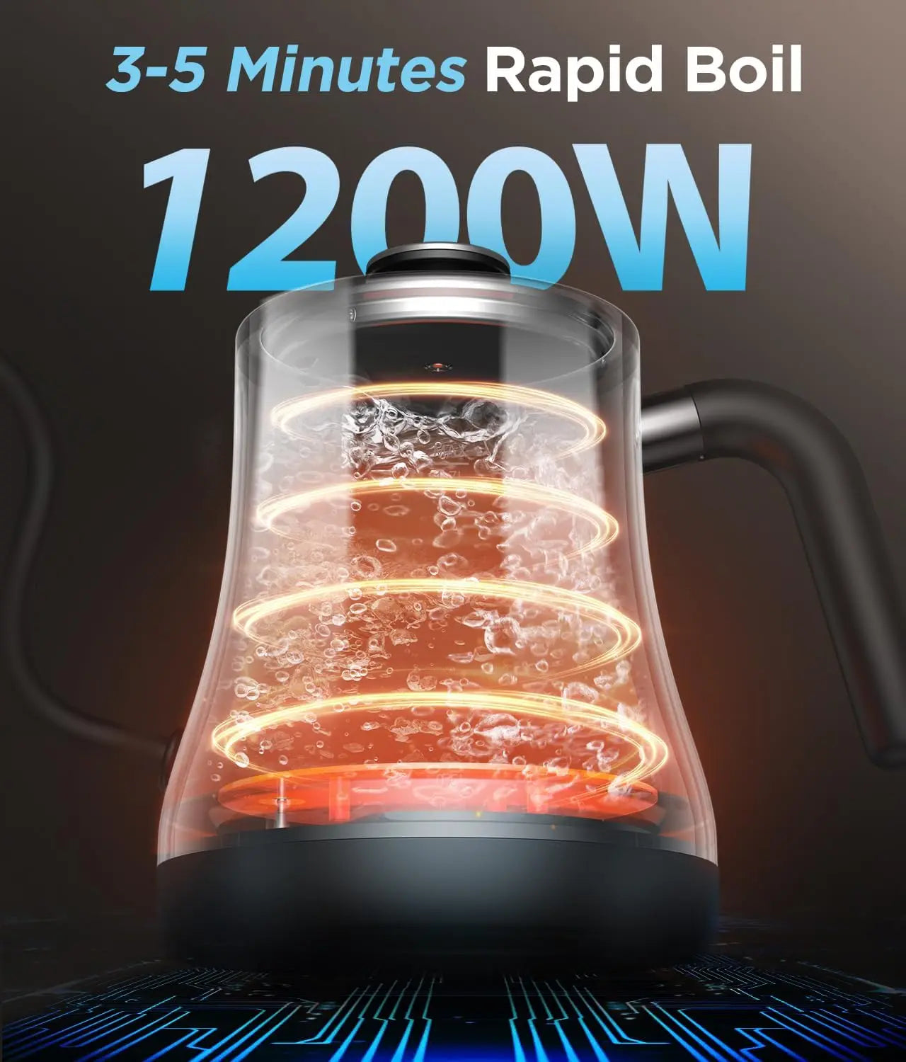 Gooseneck Electric Kettle With Precise Temperature Control And Quiet Operation