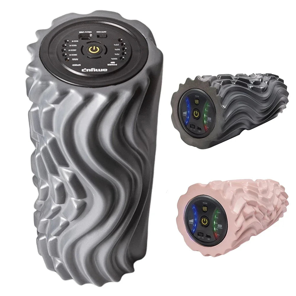 IQTEMOT Electric Yoga Column Roller With Vibration Massage 5 Speeds