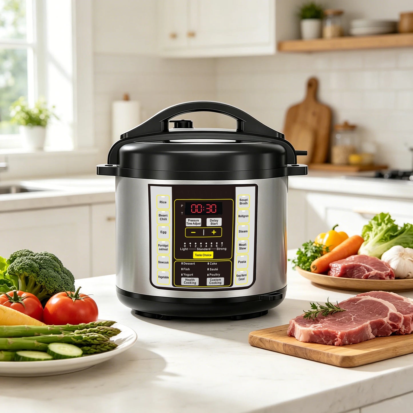 Electric Pressure Cooker 9 In 1 Stainless Steel 304 Liner
