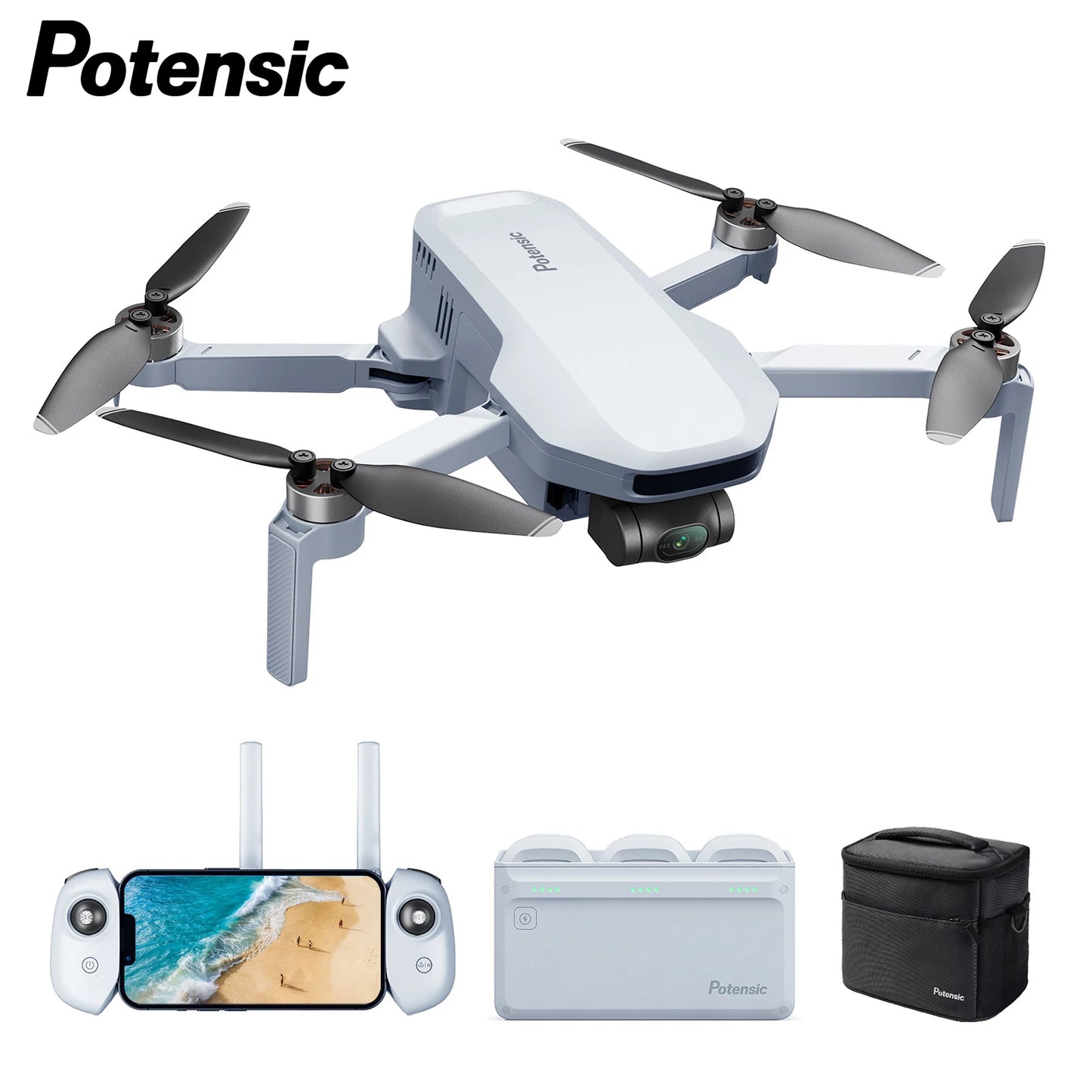 Potensic C0 Mini Drone With 3Axis Gimbal GPS 4K Camera