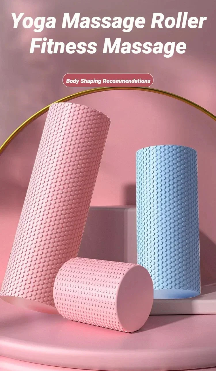 Hexagonal EVA Foam Yoga Roller With 3D Massage Nodes