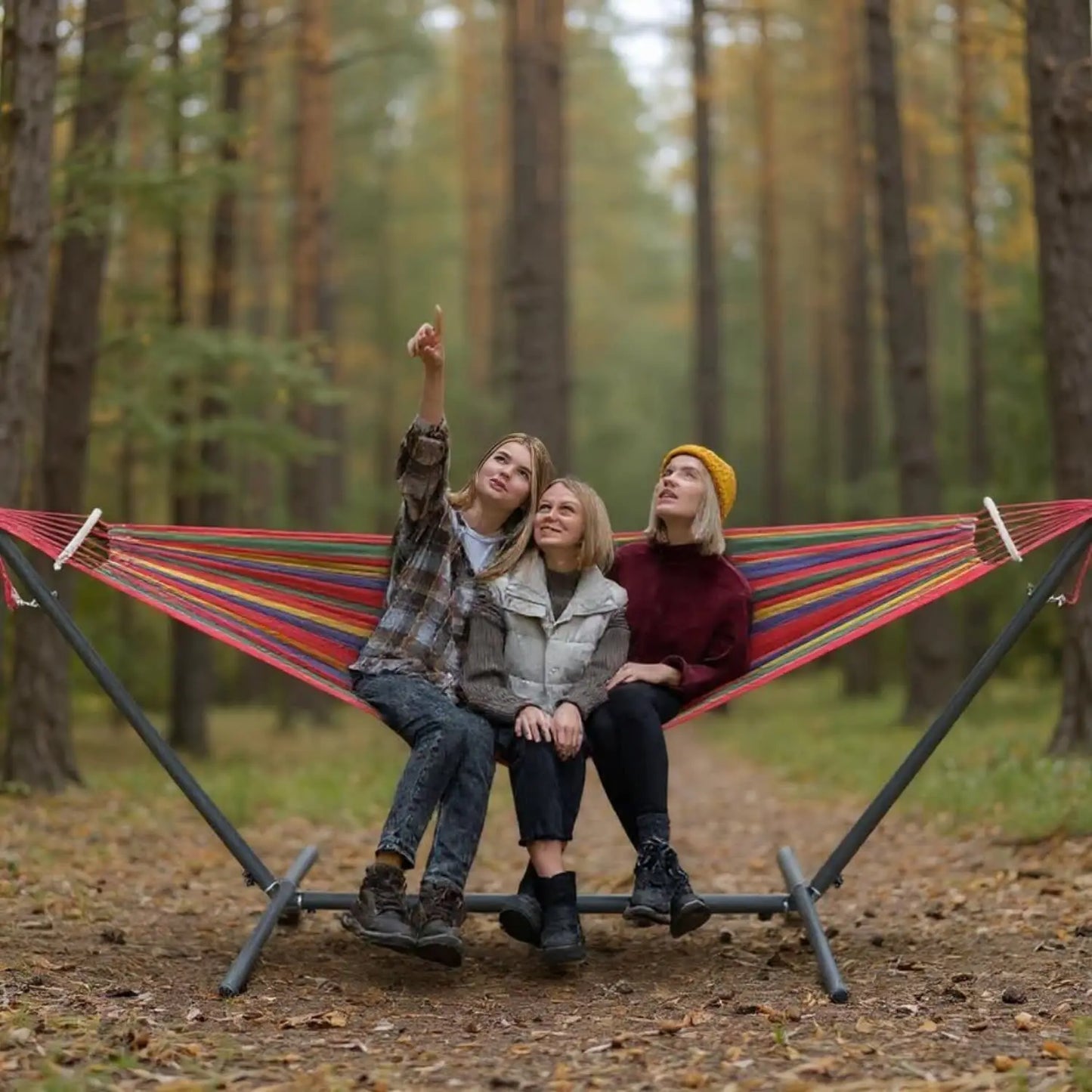 Gyroor Adjustable Outdoor Stand Hammock With Storage Bag For Relaxation