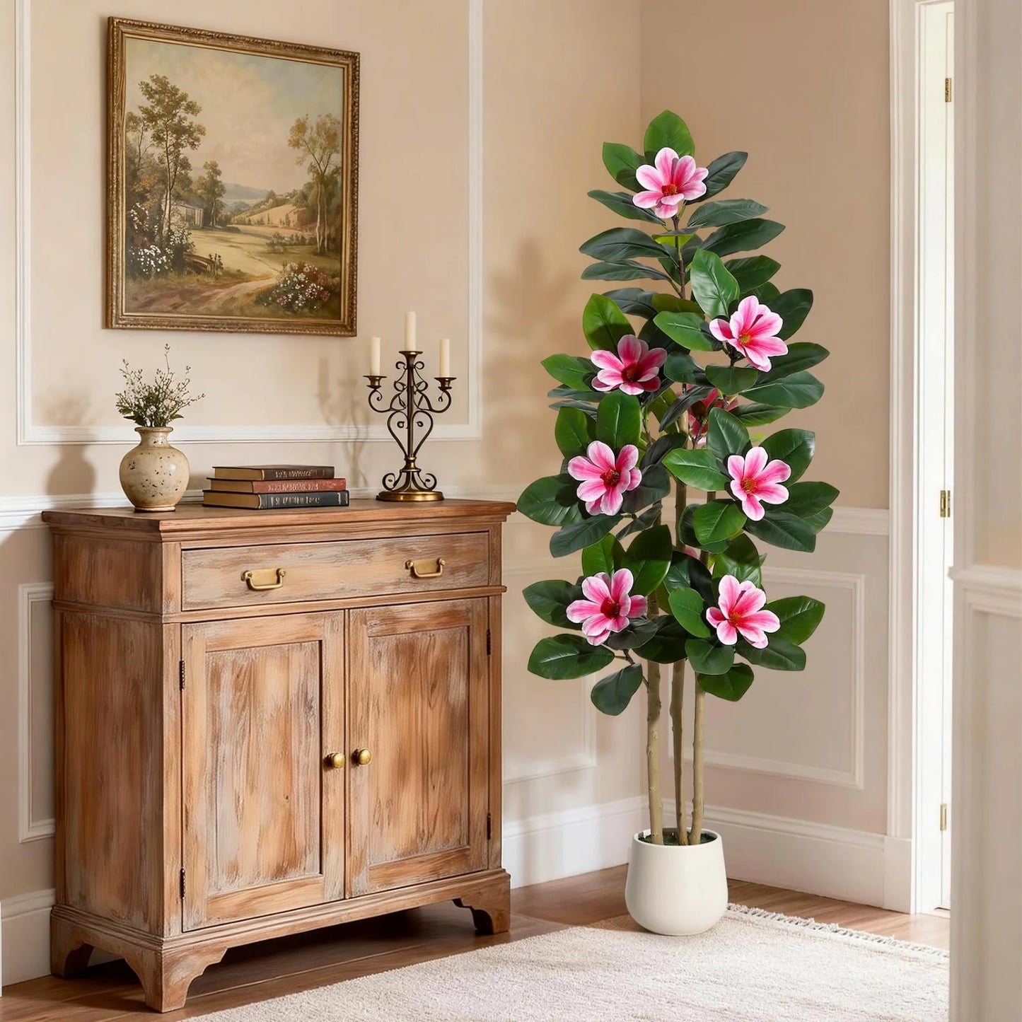 HiMISS Artificial Olive Tree With Lifelike Leaves For Home Decoration