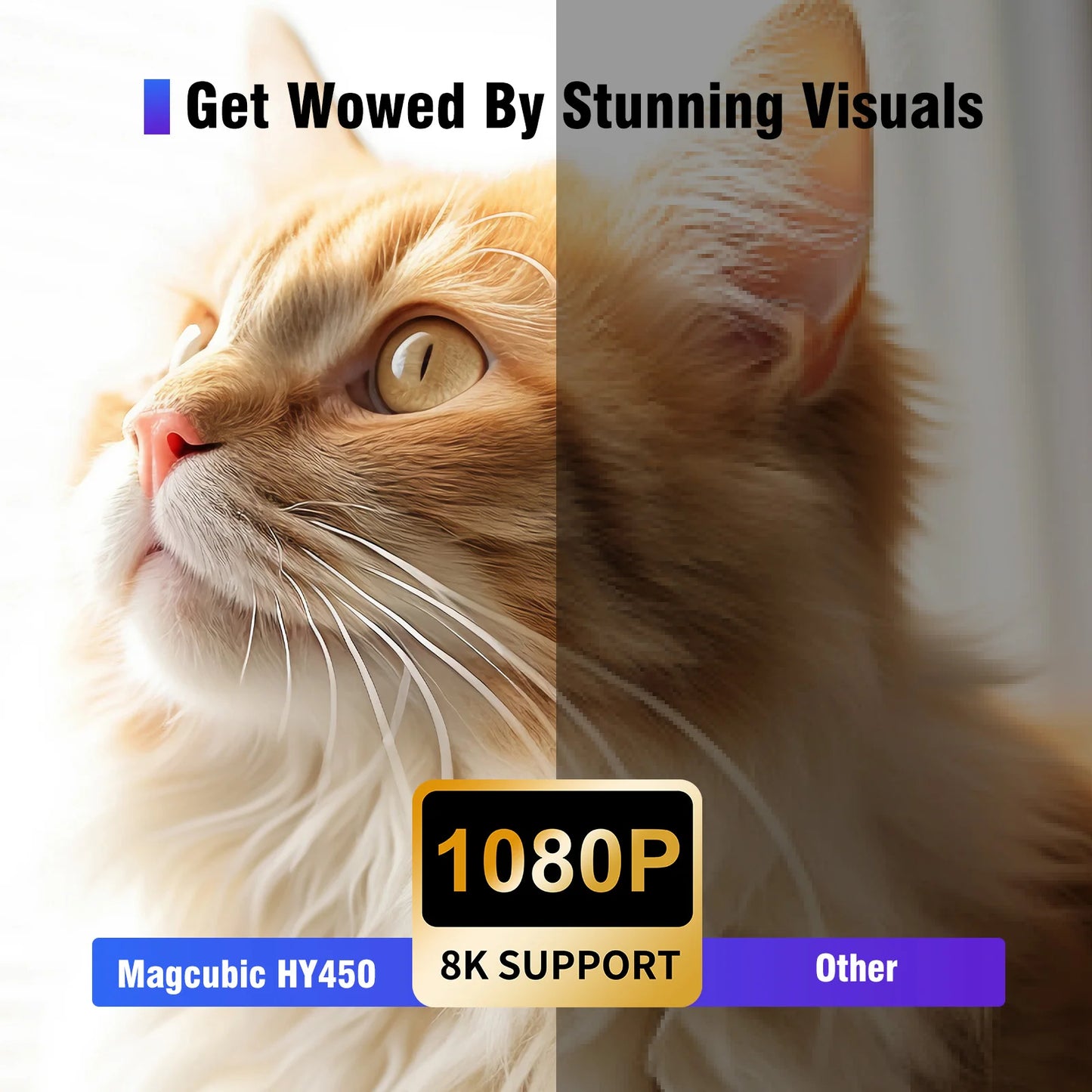 Magcubic HY450 Ultra Short Throw Projector 900ANSI 1080P Home Theater