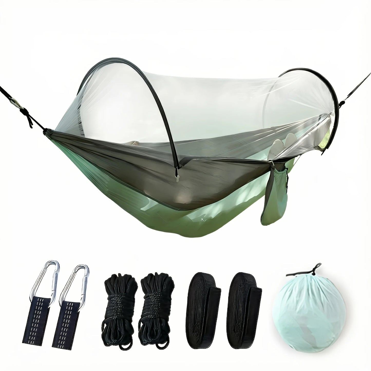 Double Camping Hammock With Mosquito Net And Sun Shade Canopy
