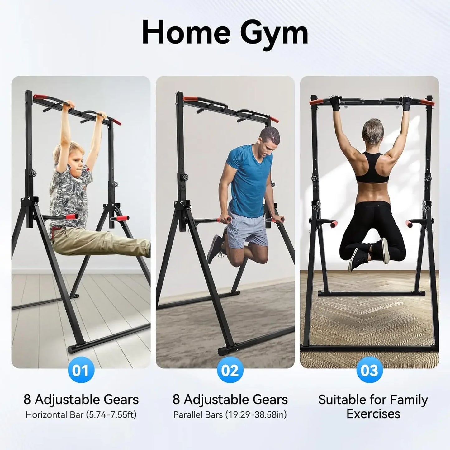 Pull Up Bar Dip Bar Power Tower Home Gym Equipment