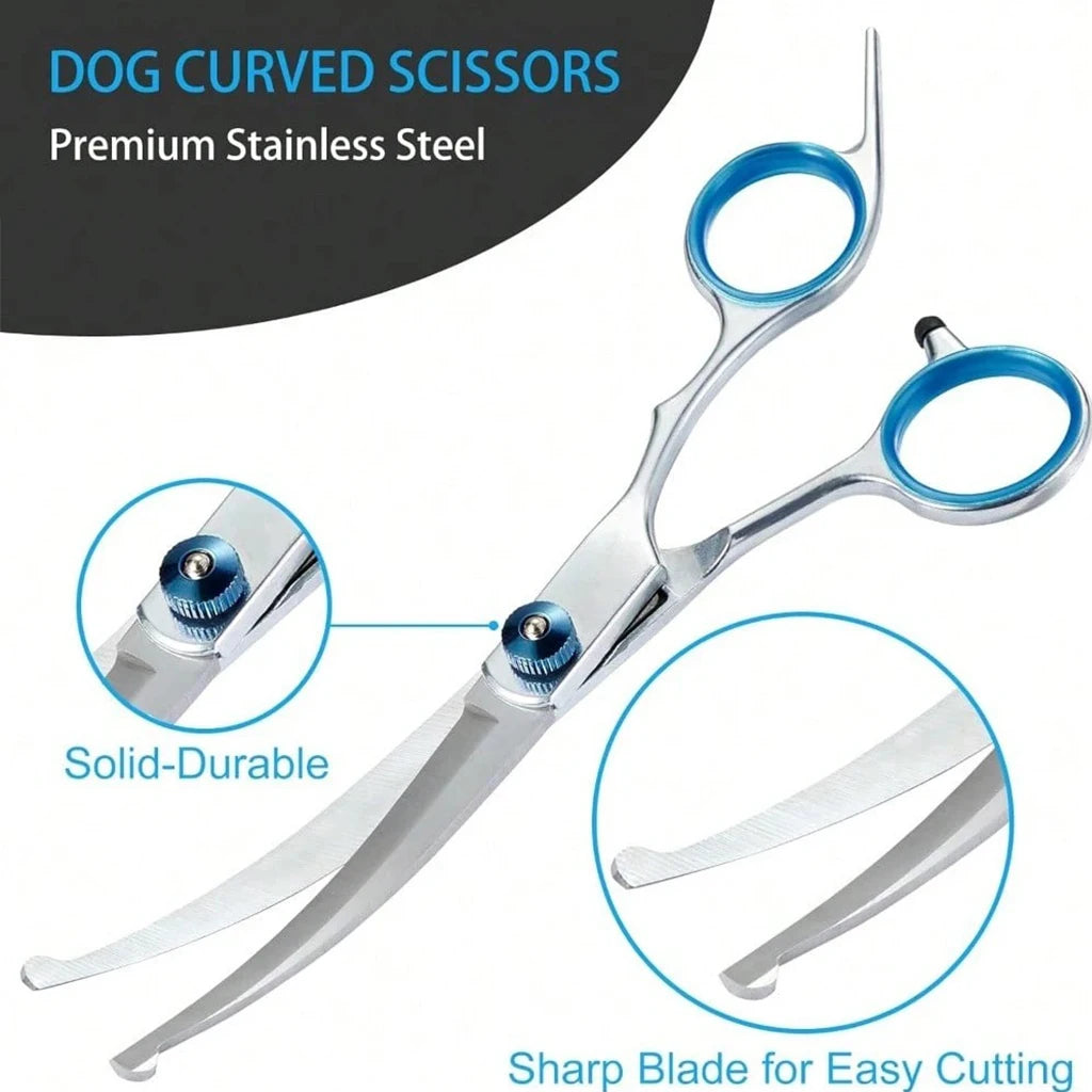 SHUYU Professional Pet Grooming Scissors Stainless Steel With Comb Case
