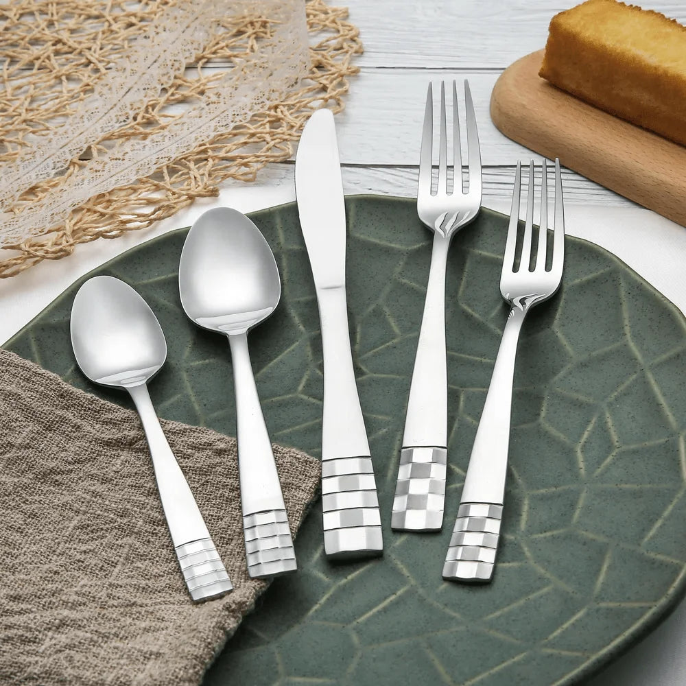 20 Piece Stainless Steel Flatware Set For Four Service Utensils