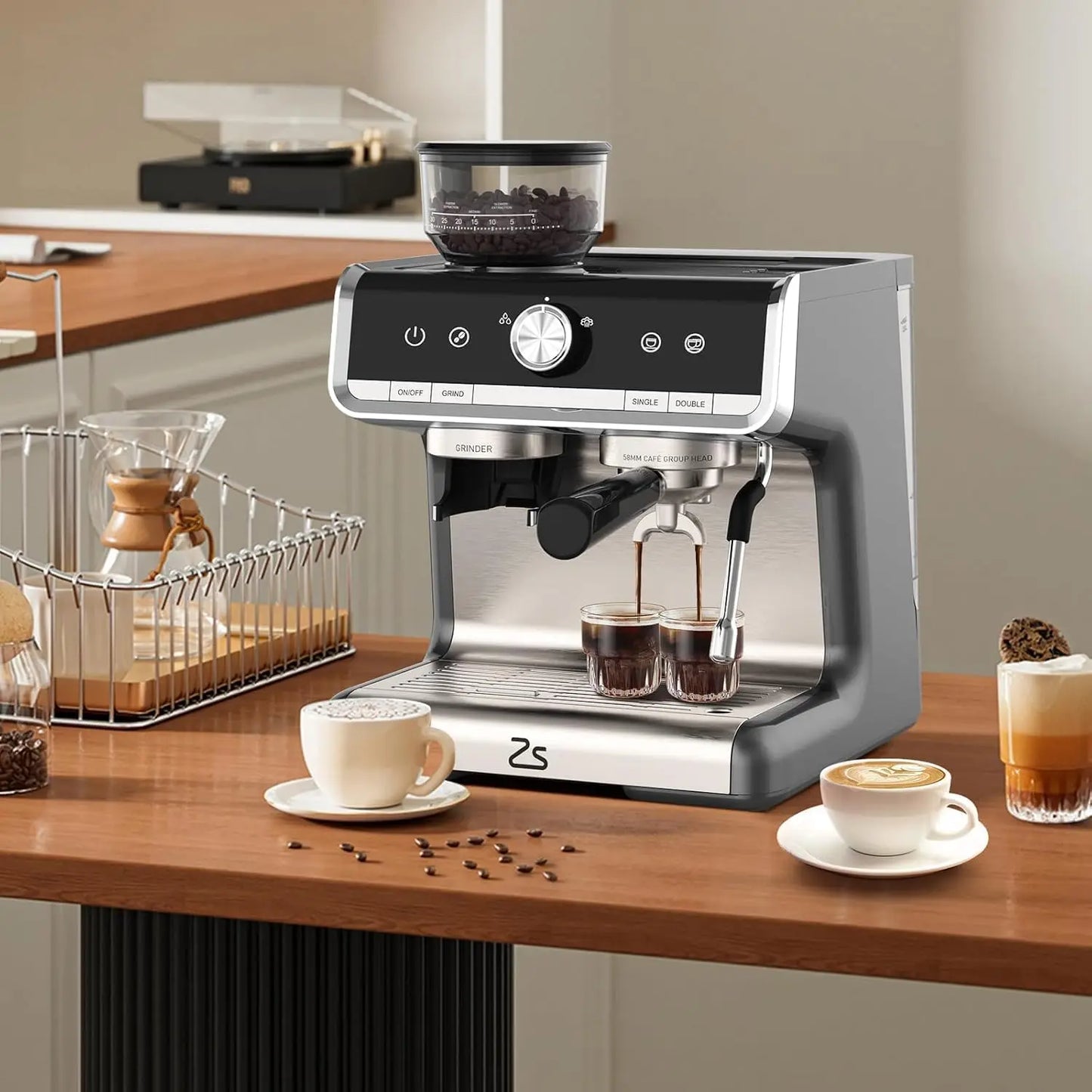 Acekool 20 Bar Espresso Machine With Grinder 1450W