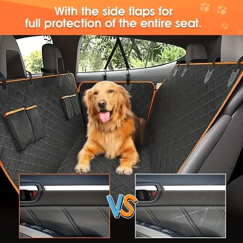 Waterproof Hammock Dog Seat Cover For Cars With Universal Back Seat Fit Protects Interior For Small Breeds Easy Install