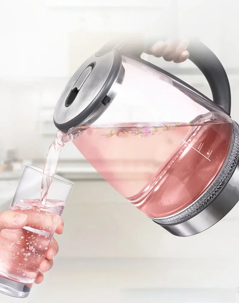 Diamri Electric Glass Kettle Cordless Led Indicator Auto Shut-Off