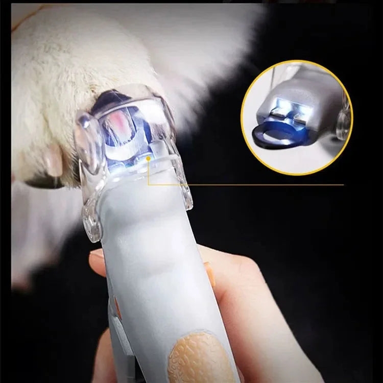LED Light Pet Nail Clipper With Amplification Function For Dogs And Cats