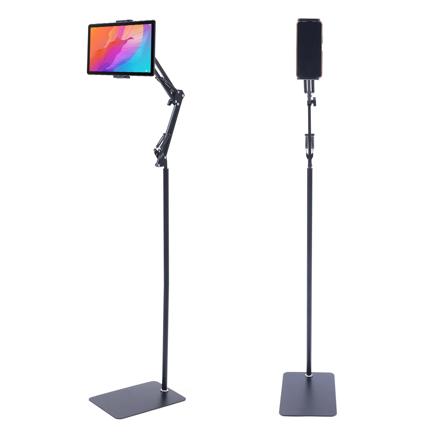 Tablet Floor Stand With 360 Degree Swivel And Adjustable Height