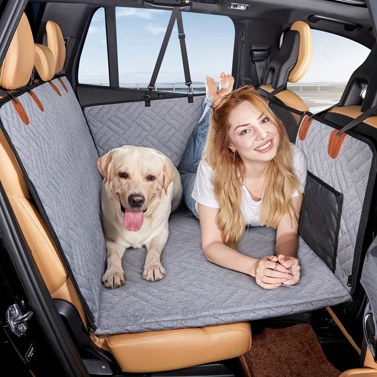 Hammock Style Portable Back Seat Cover Waterproof Anti Slip Dogs