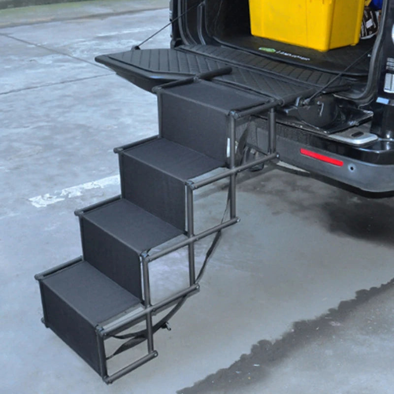 Make pet entrances and exits effortless with this lightweight, foldable car ramp designed for comfort and safety.