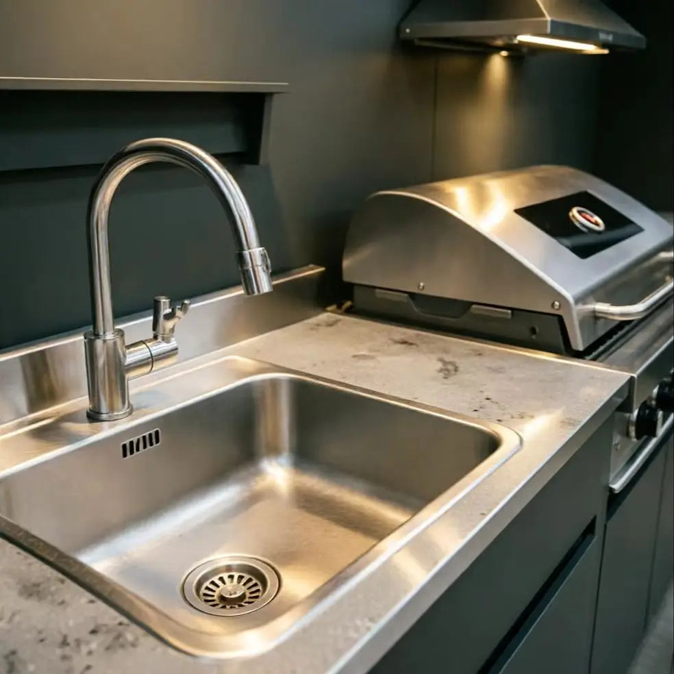 Outdoor Kitchen Cabinet 304 Stainless Steel Fully Equipped