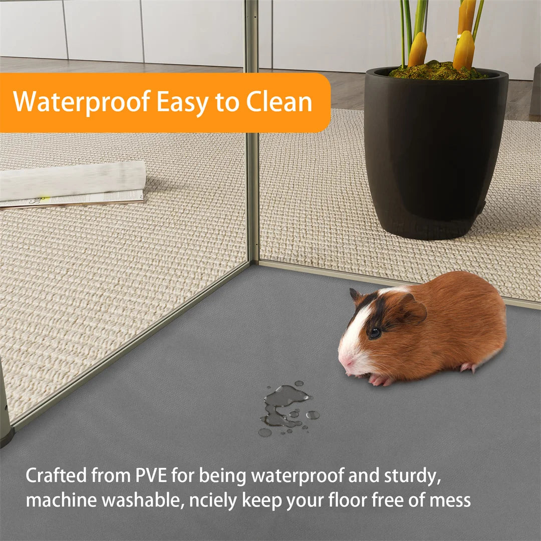 BINGOPAW Clear Acrylic Pet Playpen Whelping Pen With Waterproof Pad