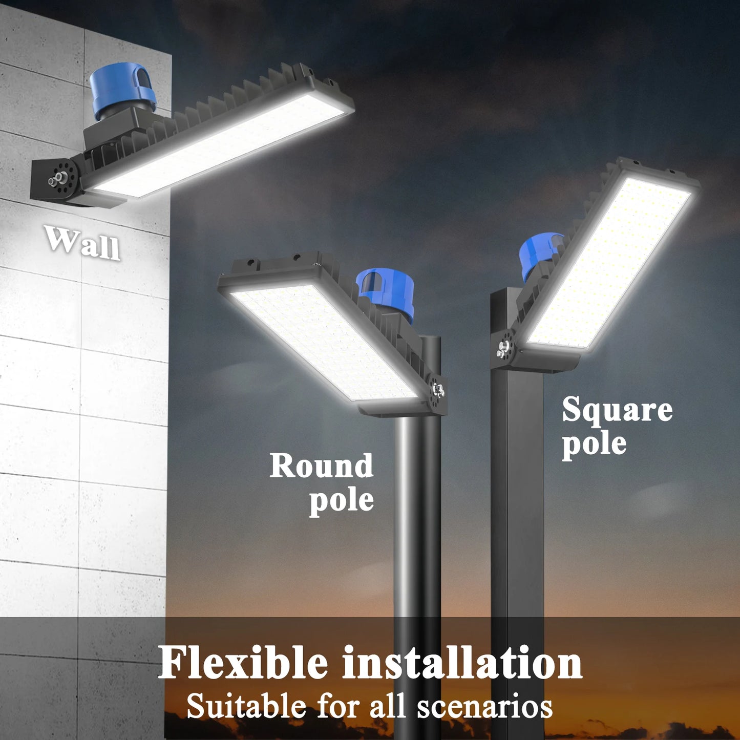 Dusk To Dawn 100W Parking Lot Light With Photocell IP67