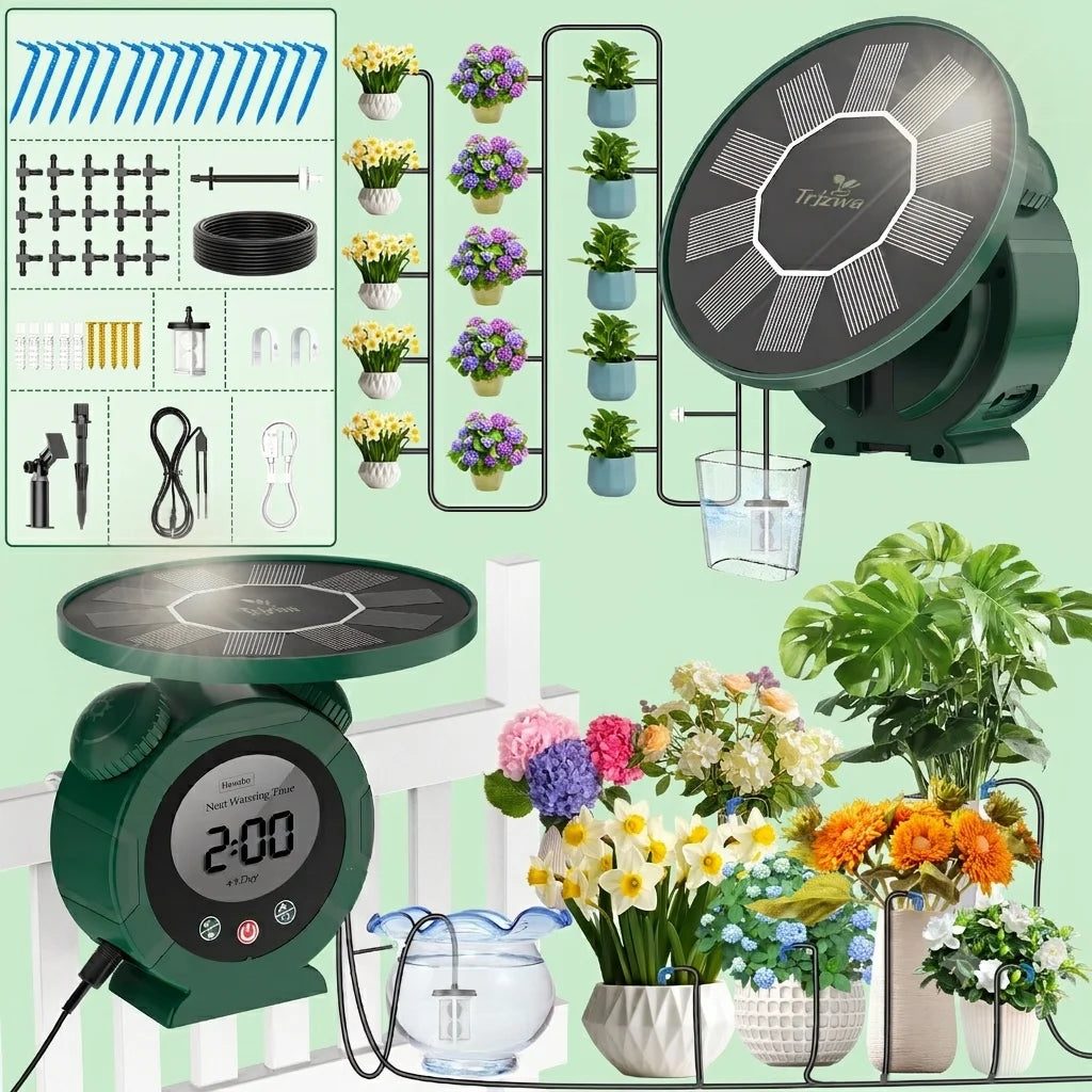 Solar Drip Irrigation System With Dual Supply And USB Charging