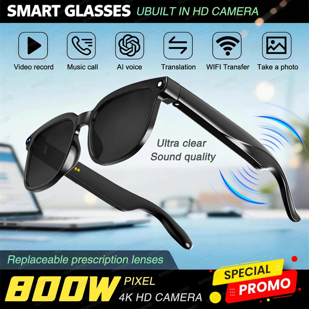 Step into the future with the GUHUAVMI M02S Smart AI Glasses and empower yourself with hands-free video, live translation, and smarter conversations.