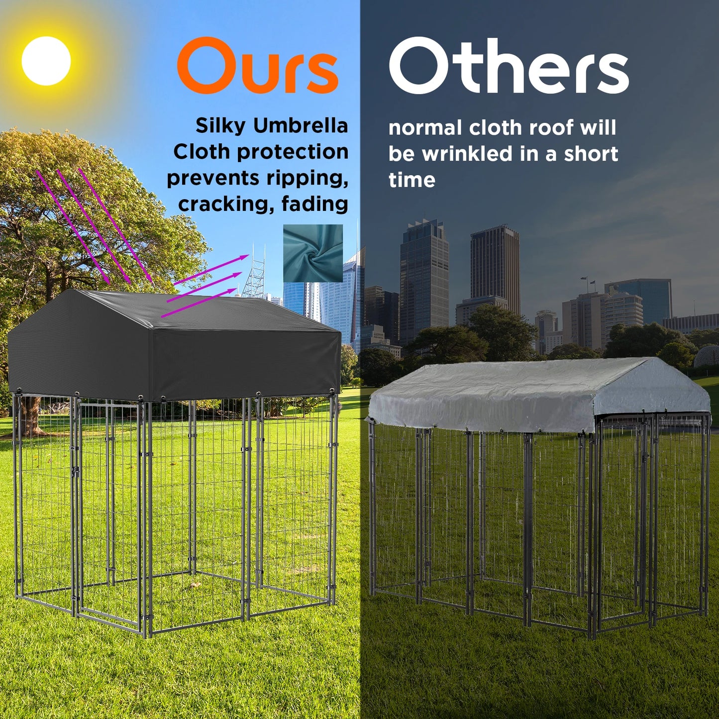 Oversized Large Outdoor Dog Kennel With Waterproof Cover