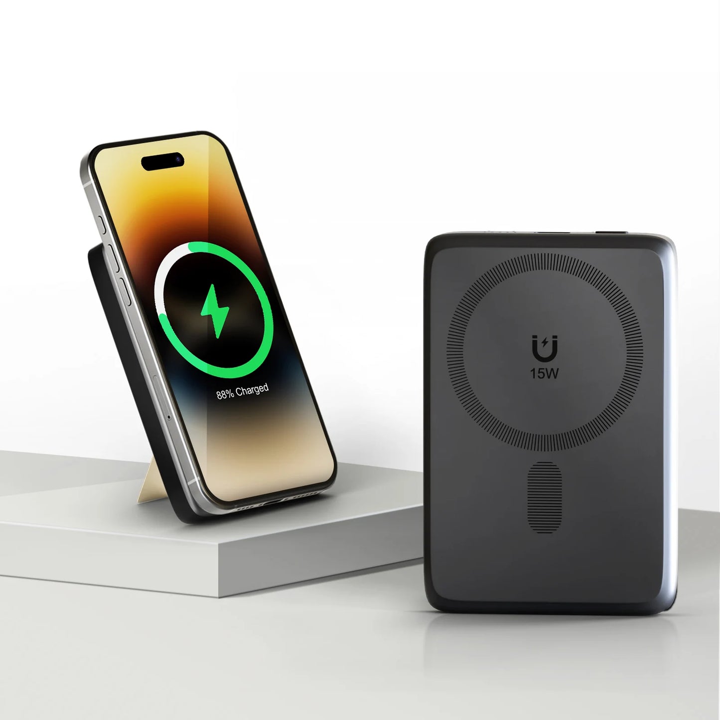 Magnetic Wireless Power Bank 10000mAh USB C Fast Charge