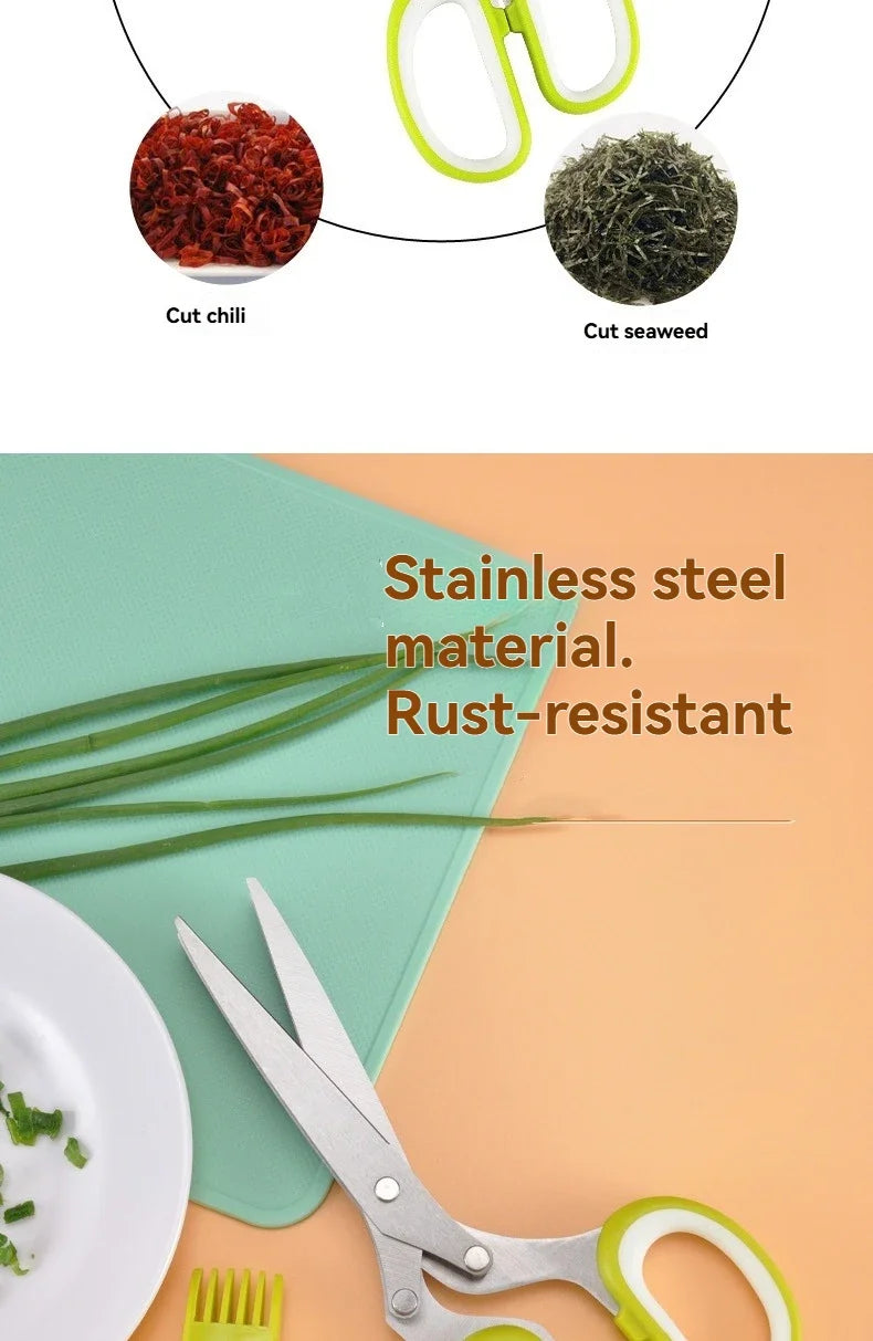 Multi Layer Stainless Steel Kitchen Scissors For Herbs And Vegetables