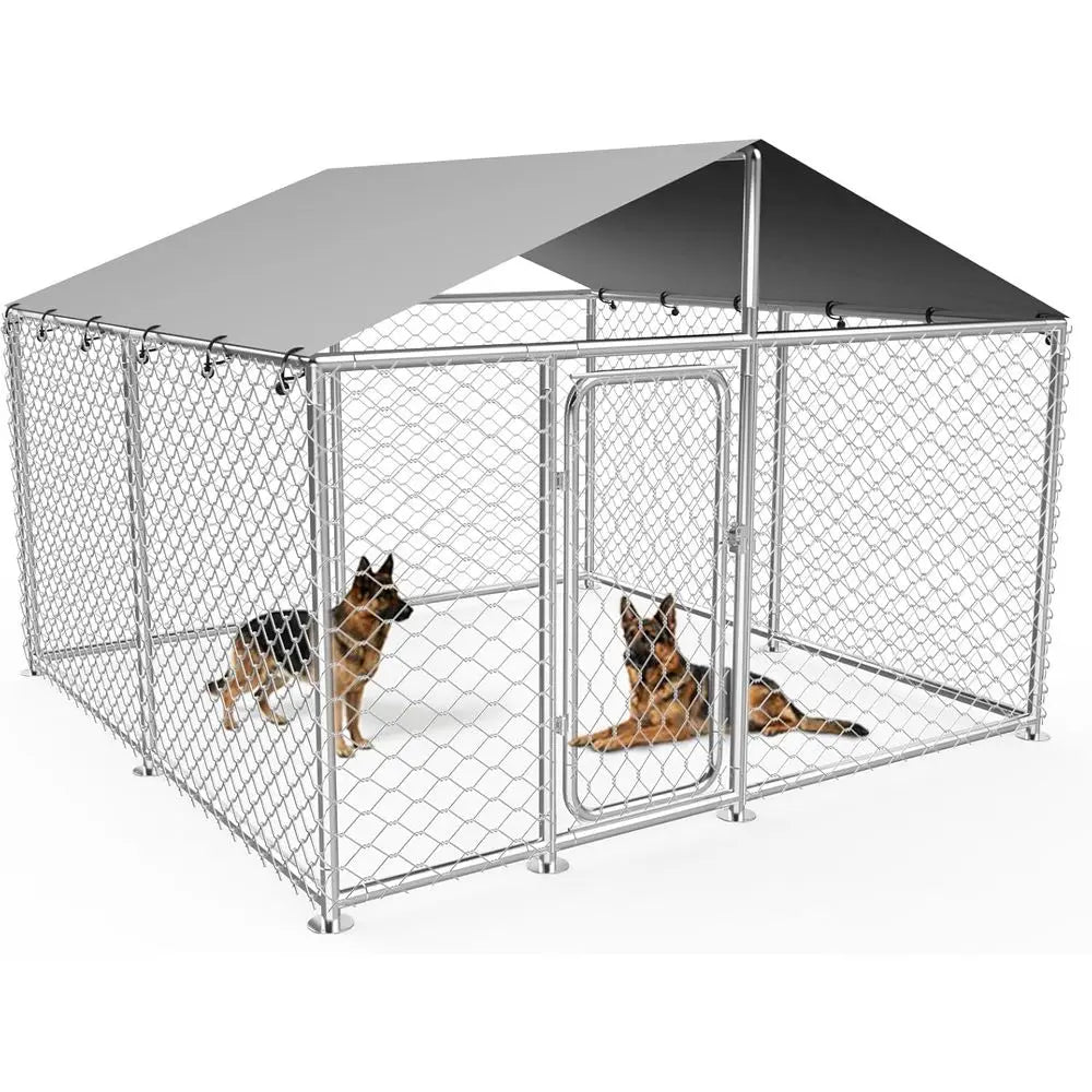 Large Outdoor Dog Kennel Heavy Duty Enclosure With Waterproof Cover