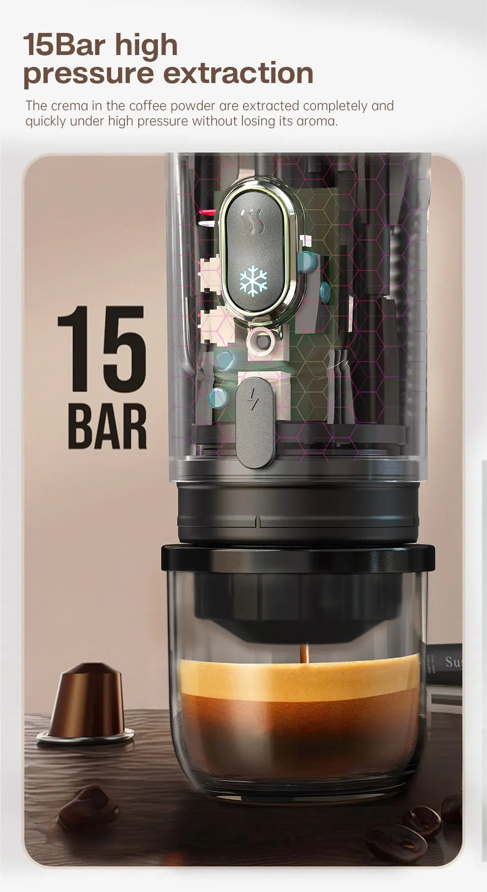 HiBREW Portable Espresso Coffee Machine For Car And Home 12V