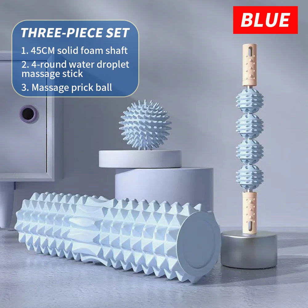 Three Piece Massage Set Massage Ball Roller and Foam Roller