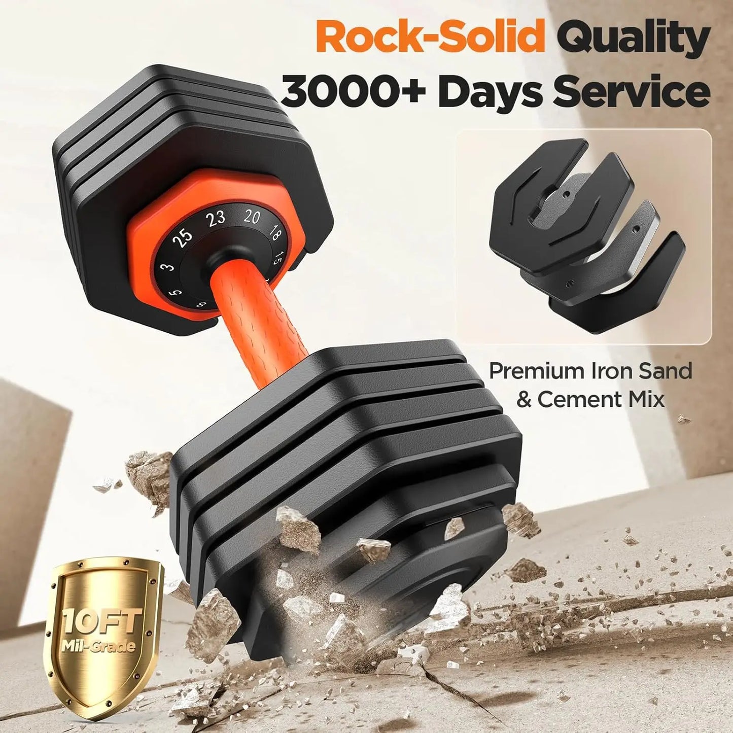 2026 Updated Adjustable Dumbbell Set of 2 50 Pound Weights With Storage Box Anti Slip Silicone Grip