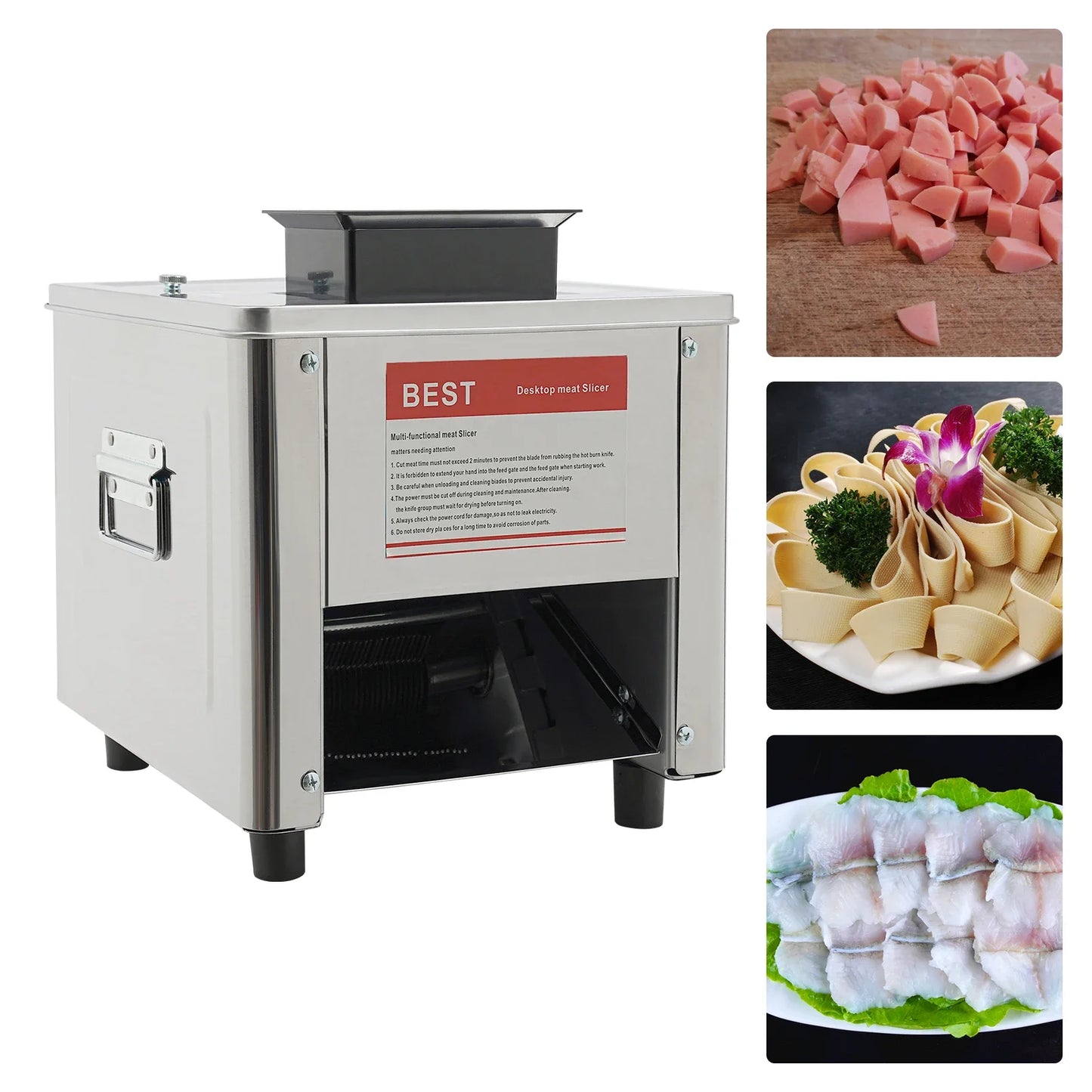 Electric Meat Cutter Machine Stainless Steel Slicer 850W 310rpm