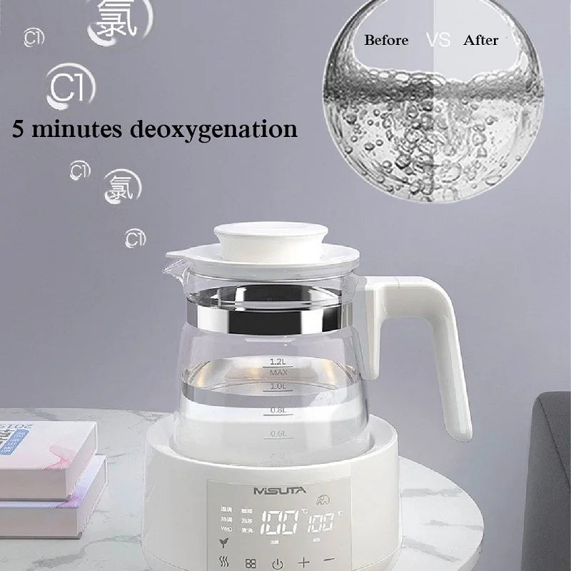 Luouphei Smart Baby Milk Warmer Electric Glass Kettle Temperature Control