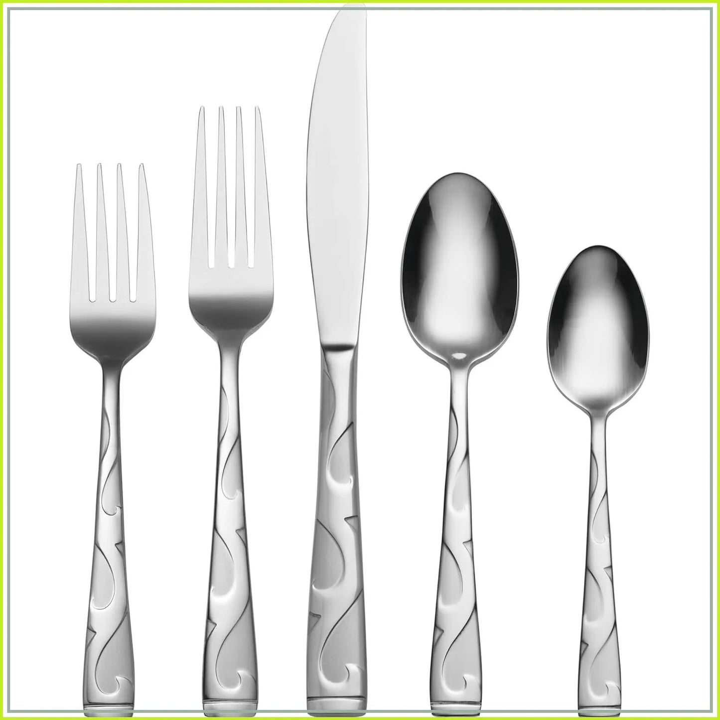 Stainless Steel Flatware Set Everyday Use With Serving Utensils