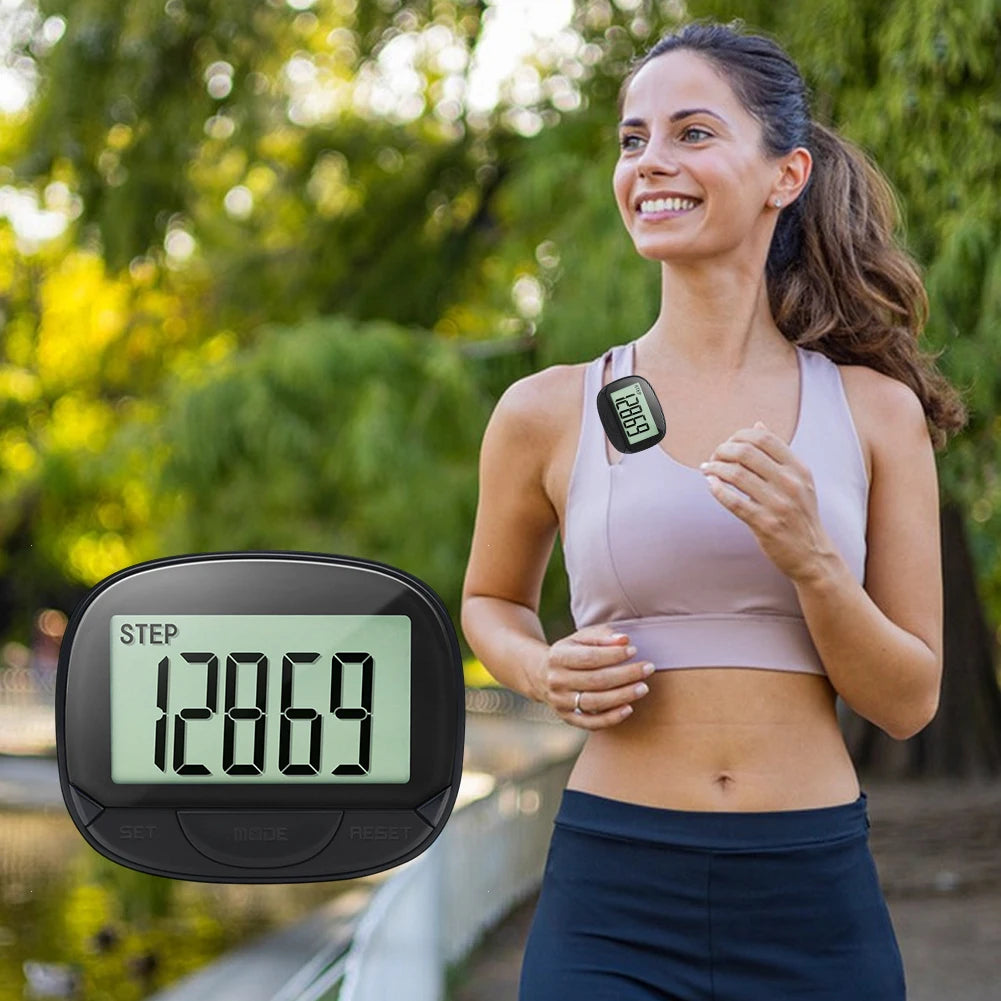 Clip-On Electronic Pedometer Large Screen Step Tracker
