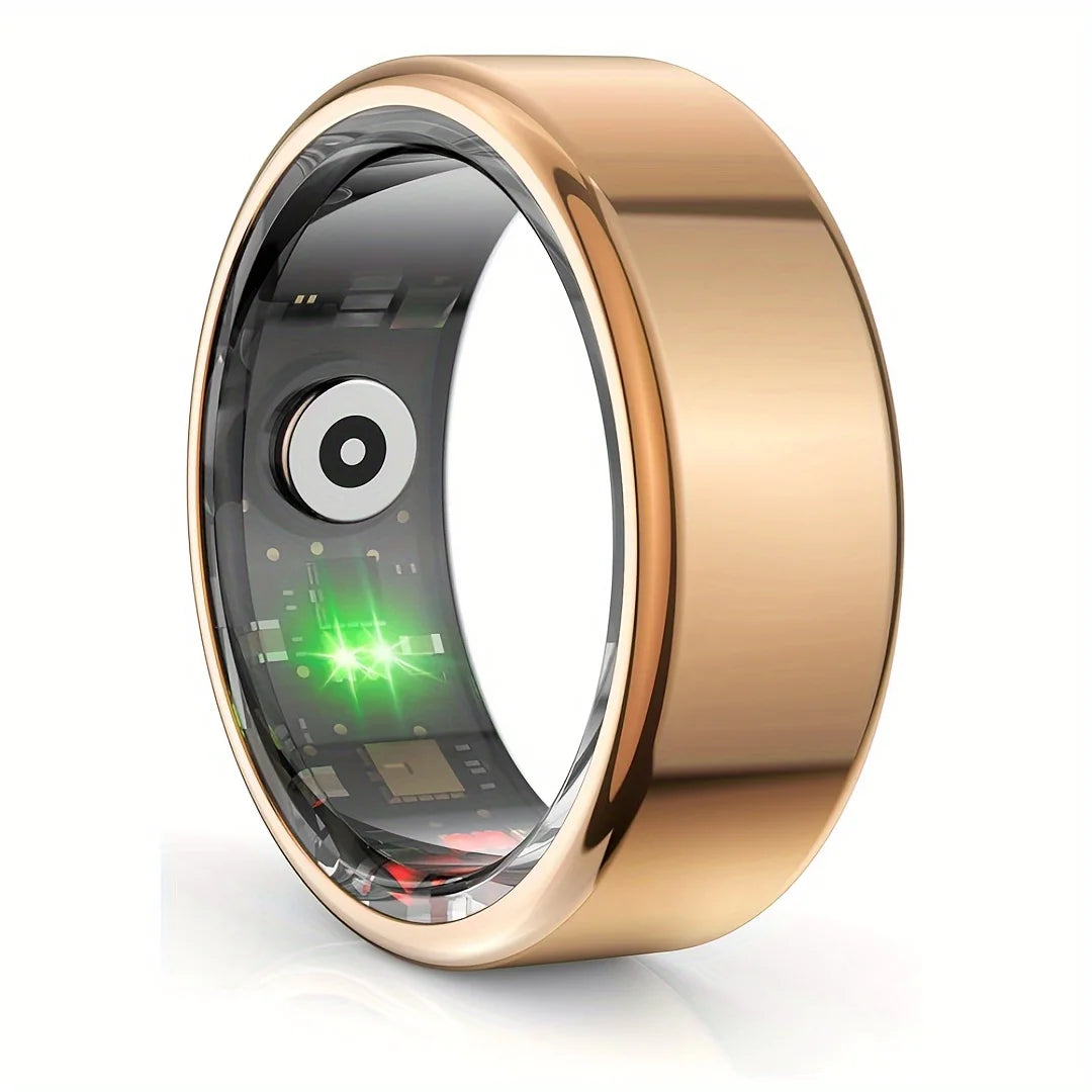 Smart Ring Health Tracker With Wireless Steps Counter Stainless Steel
