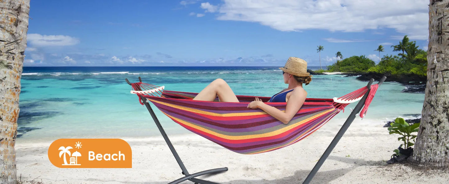 Gyroor Adjustable Outdoor Stand Hammock With Storage Bag For Relaxation