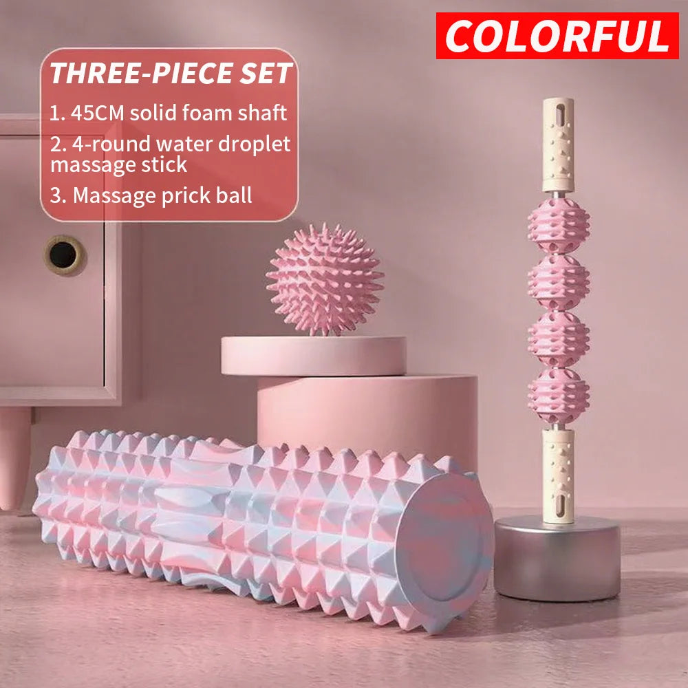 Three Piece Massage Set Massage Ball Roller and Foam Roller