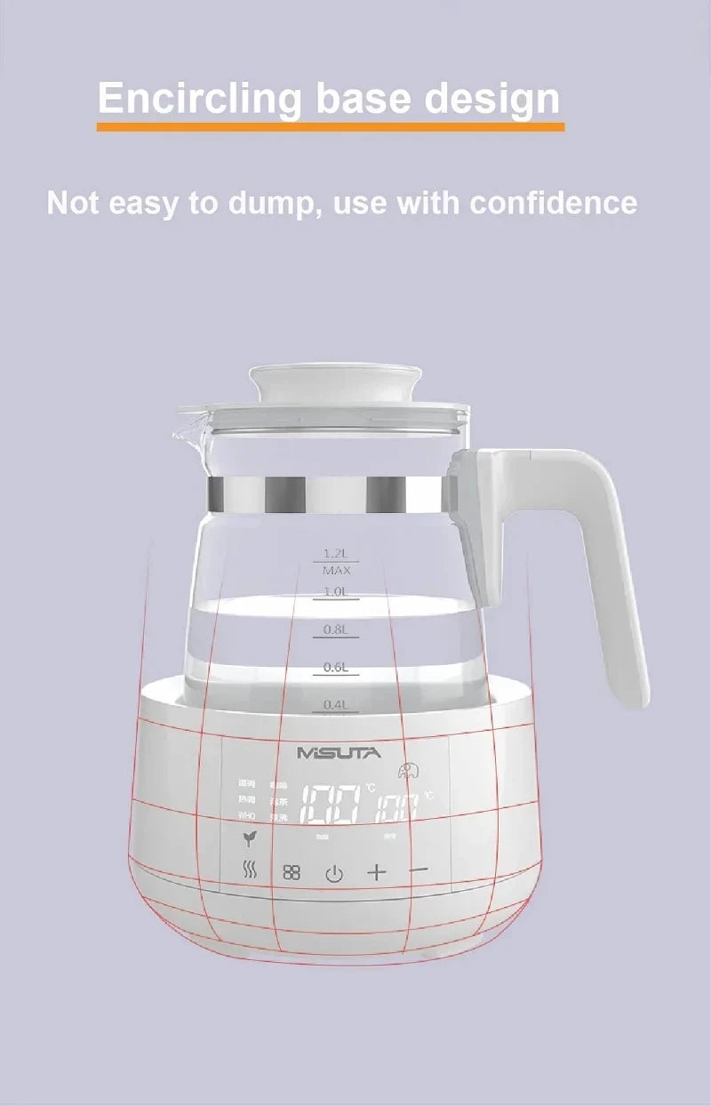 Luouphei Smart Baby Milk Warmer Electric Glass Kettle Temperature Control