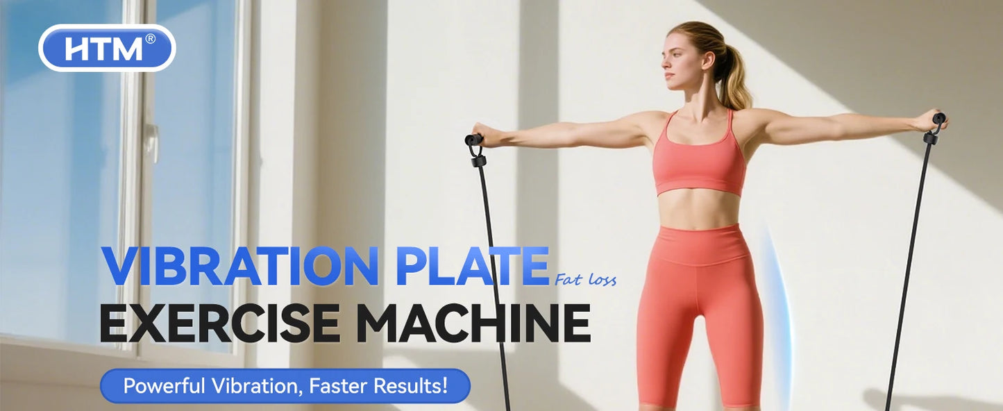 HTM Vibration Plate Trainer 330 Lbs Capacity 120 Levels Exercise