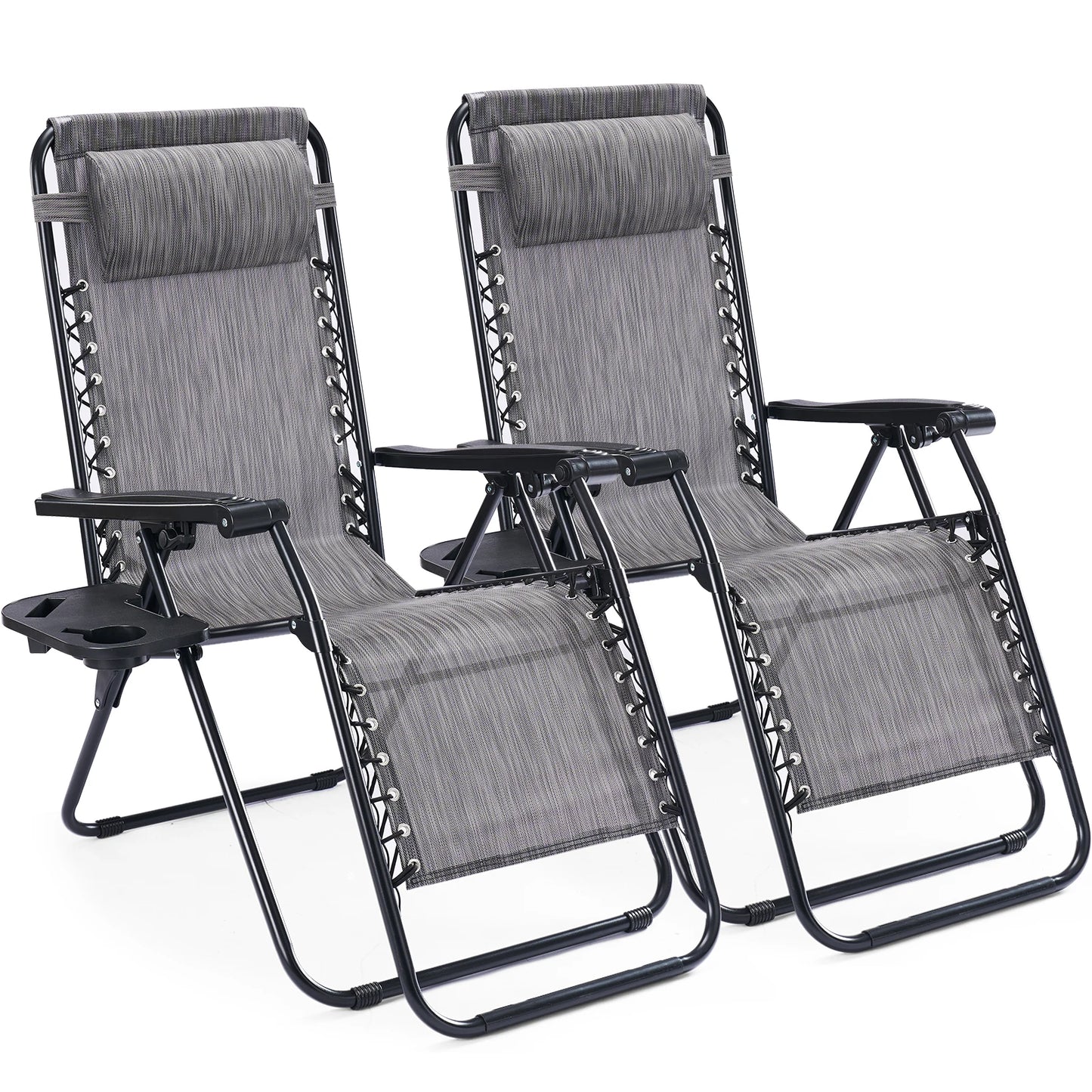 JHK Zero Gravity Recliner Chairs Set of 2 Cup Holders