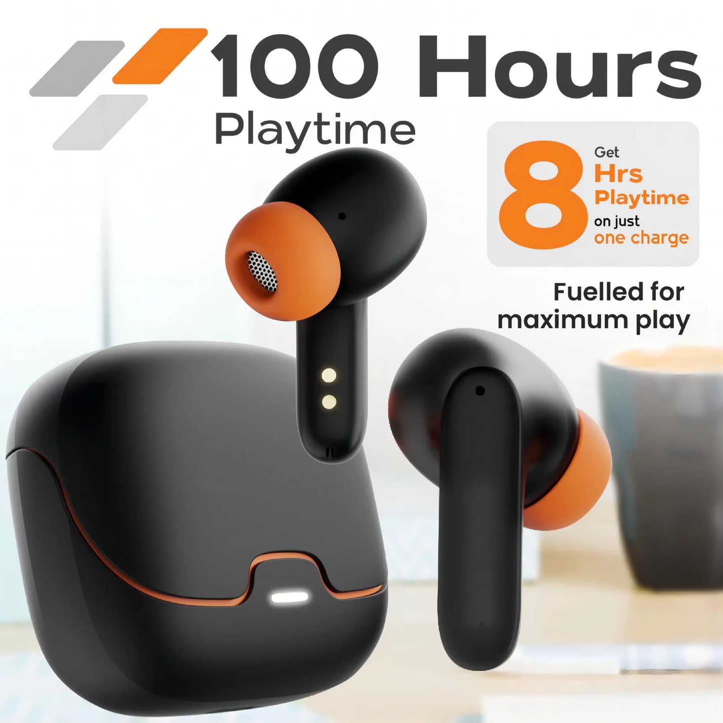 TWS Wireless Earphones With ENC Noise Cancellation And Dual Microphones