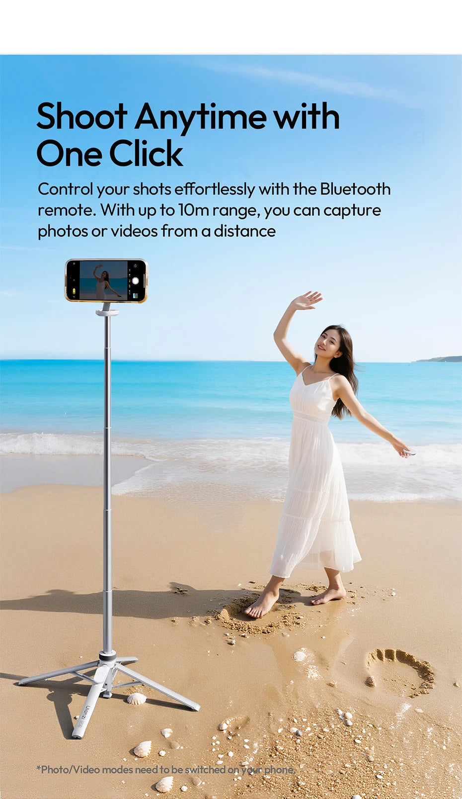Ulanzi MT85 Automatic Phone Tripod With MagSafe Dual 10m Wireless