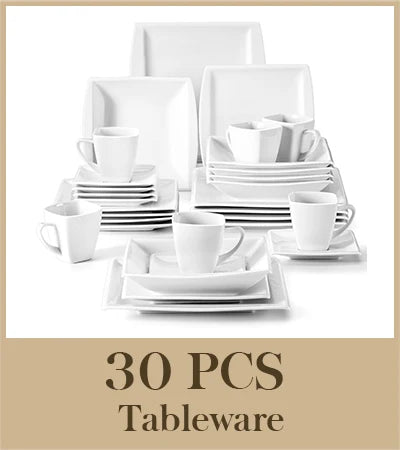 MALACASA Marble Porcelain Dinnerware Set Service for 12