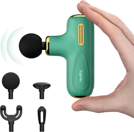 Super Mini Massage Gun Deep Tissue Percussion Massager Four Heads