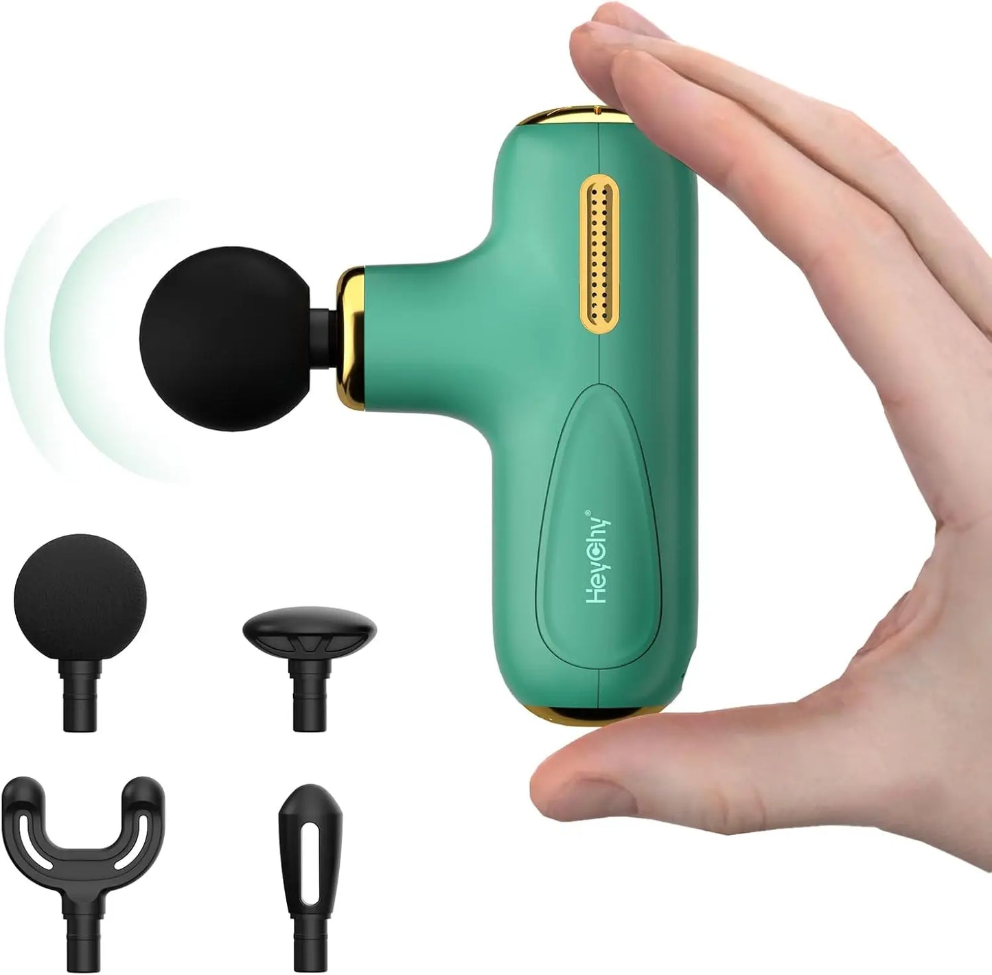 Super Mini Massage Gun Deep Tissue Percussion Massager Four Heads