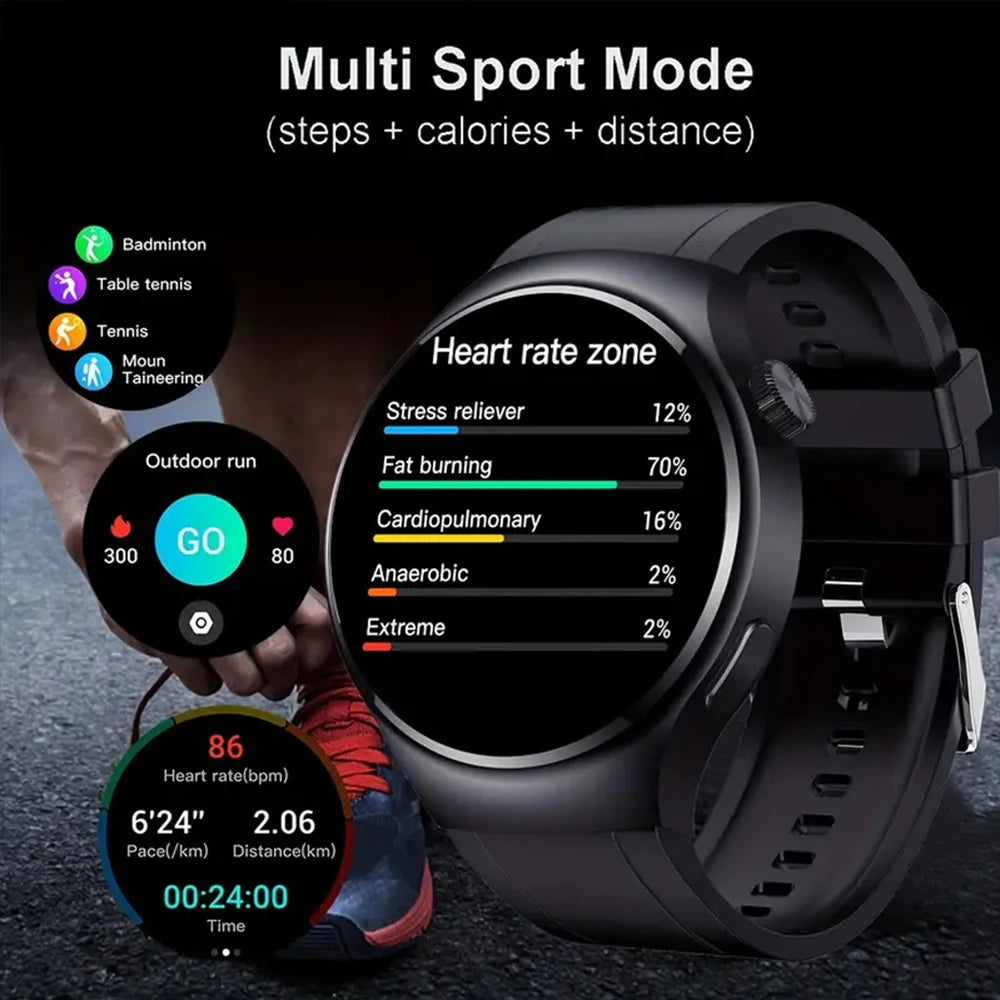 SENBONO Men Smart Watch Heart Rate Blood Oxygen Bluetooth Monitor