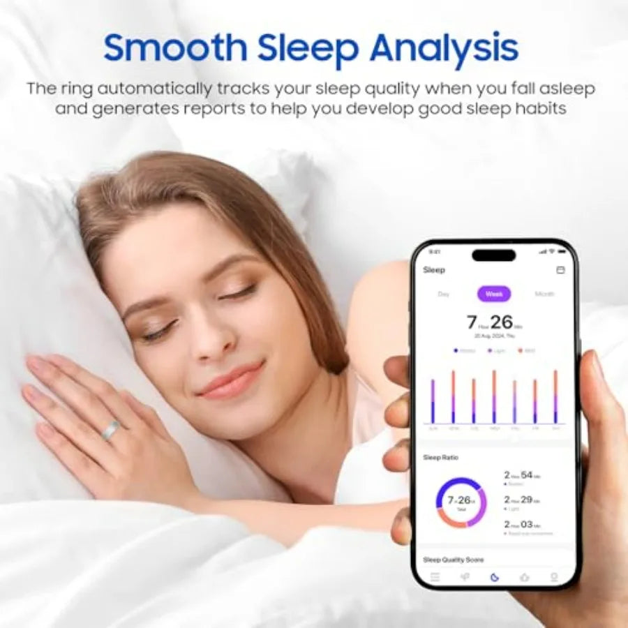Smart Health Ring With Stress And Sleep Tracking Waterproof