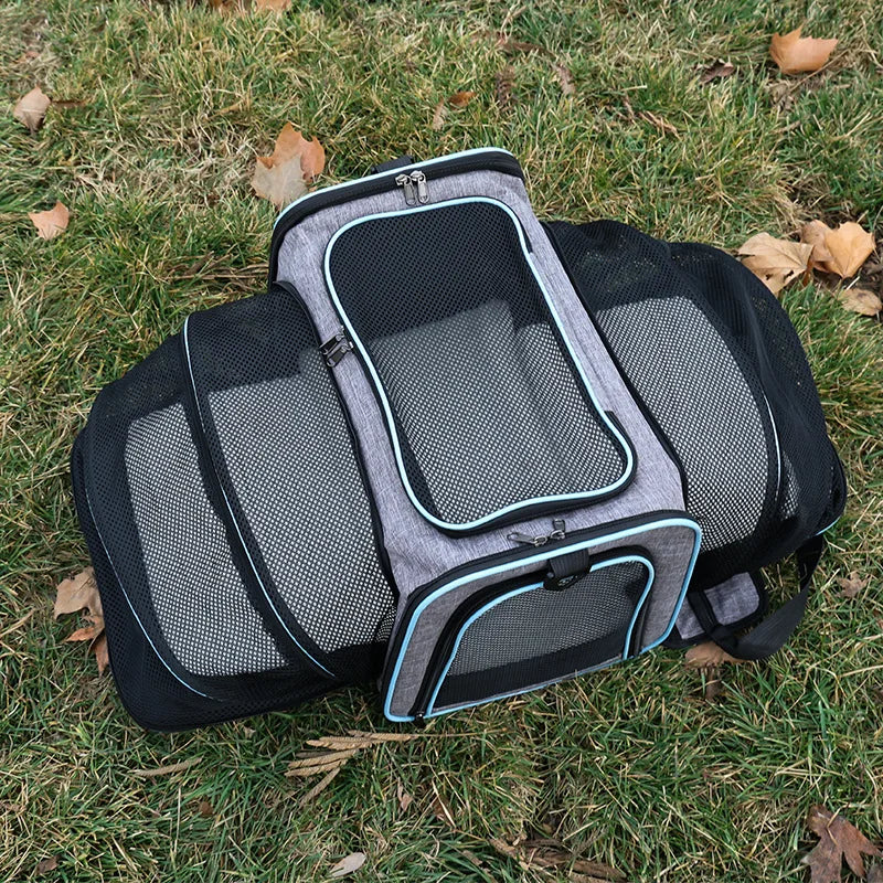 Foldable Pet Carrier Bag for Small Dogs and Cats Mesh