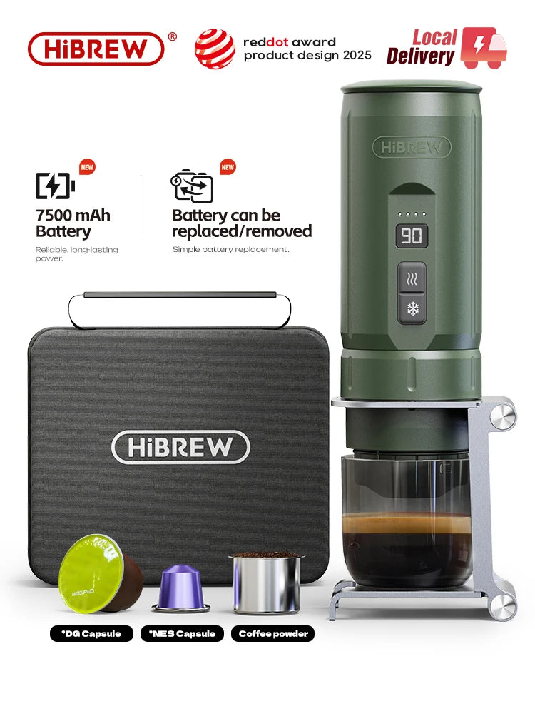 HiBREW H4C Portable Espresso Machine 3in1 Travel Coffee Maker 7500mAh Battery